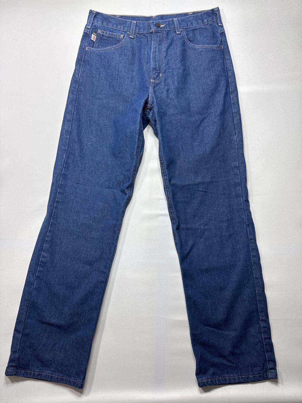 Carhartt FR Men's Cat 2 Relaxed Fit Straight Leg Blue Jeans -‎ 34x32 (34x31.5)